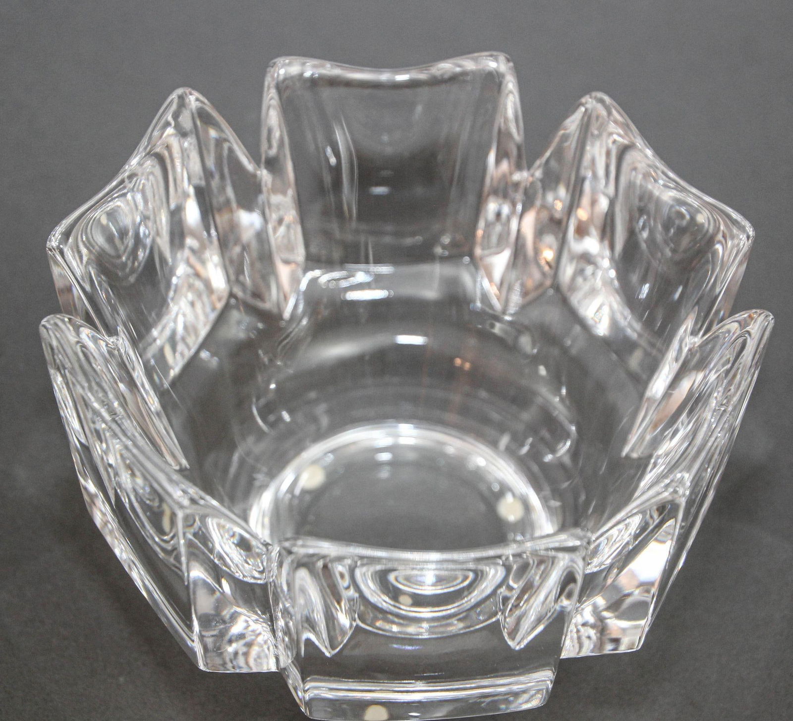 Lars Hellsten Orrefors Crystal Corona Bowl 1960s - 3