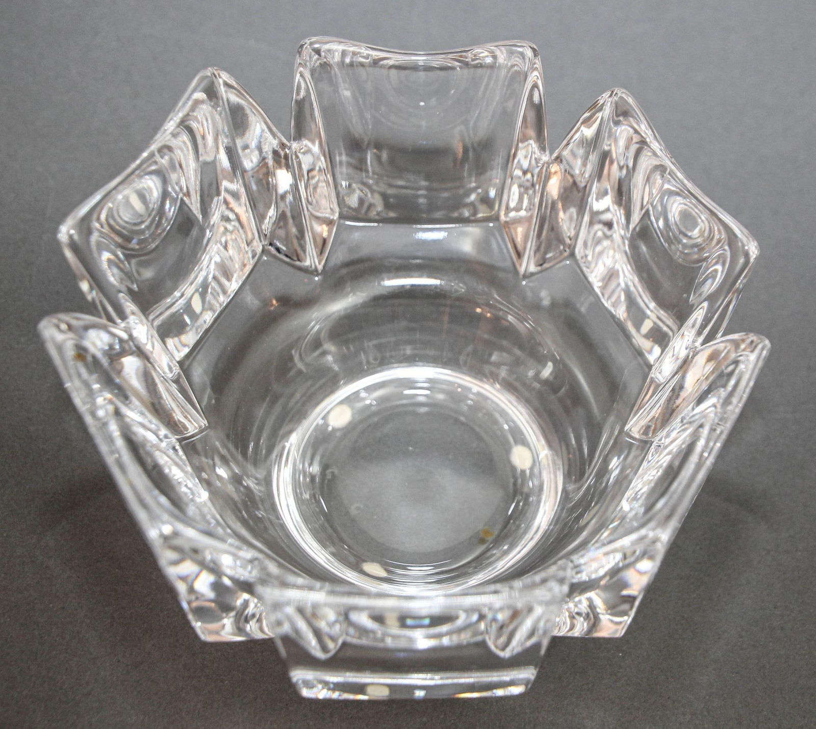 Lars Hellsten Orrefors Crystal Corona Bowl 1960s - 4