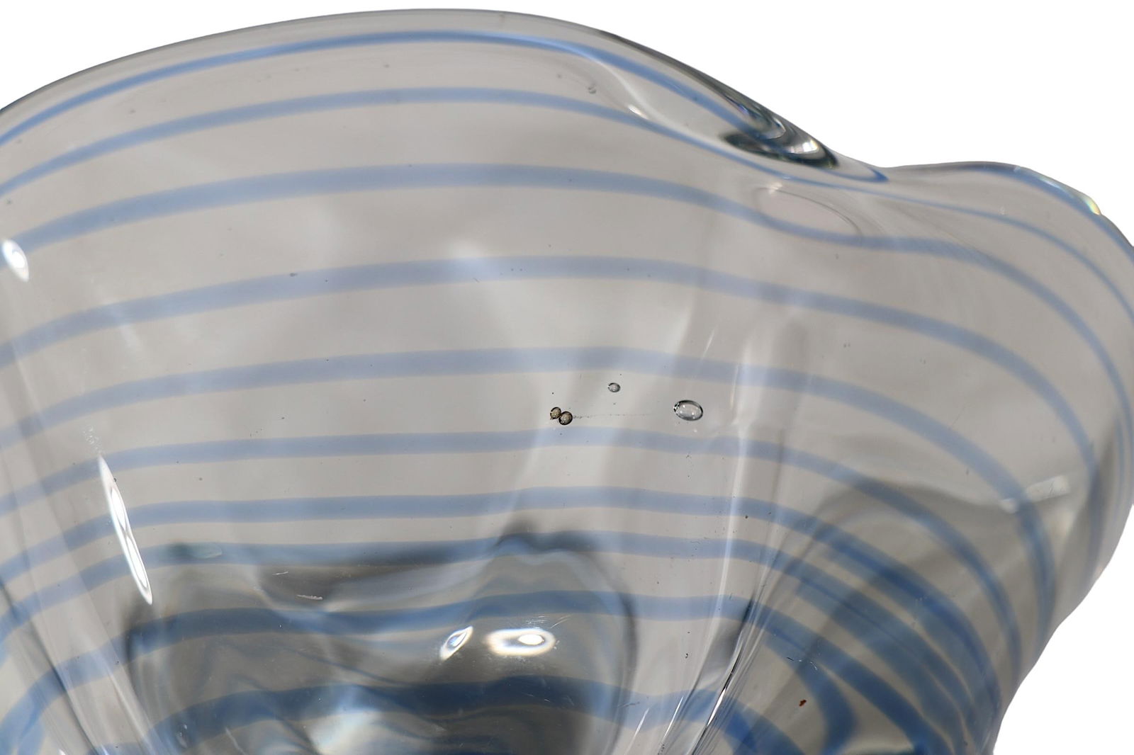 Scandinavian Mid Century Art Glass Bowl Poss. Orrefors - 12