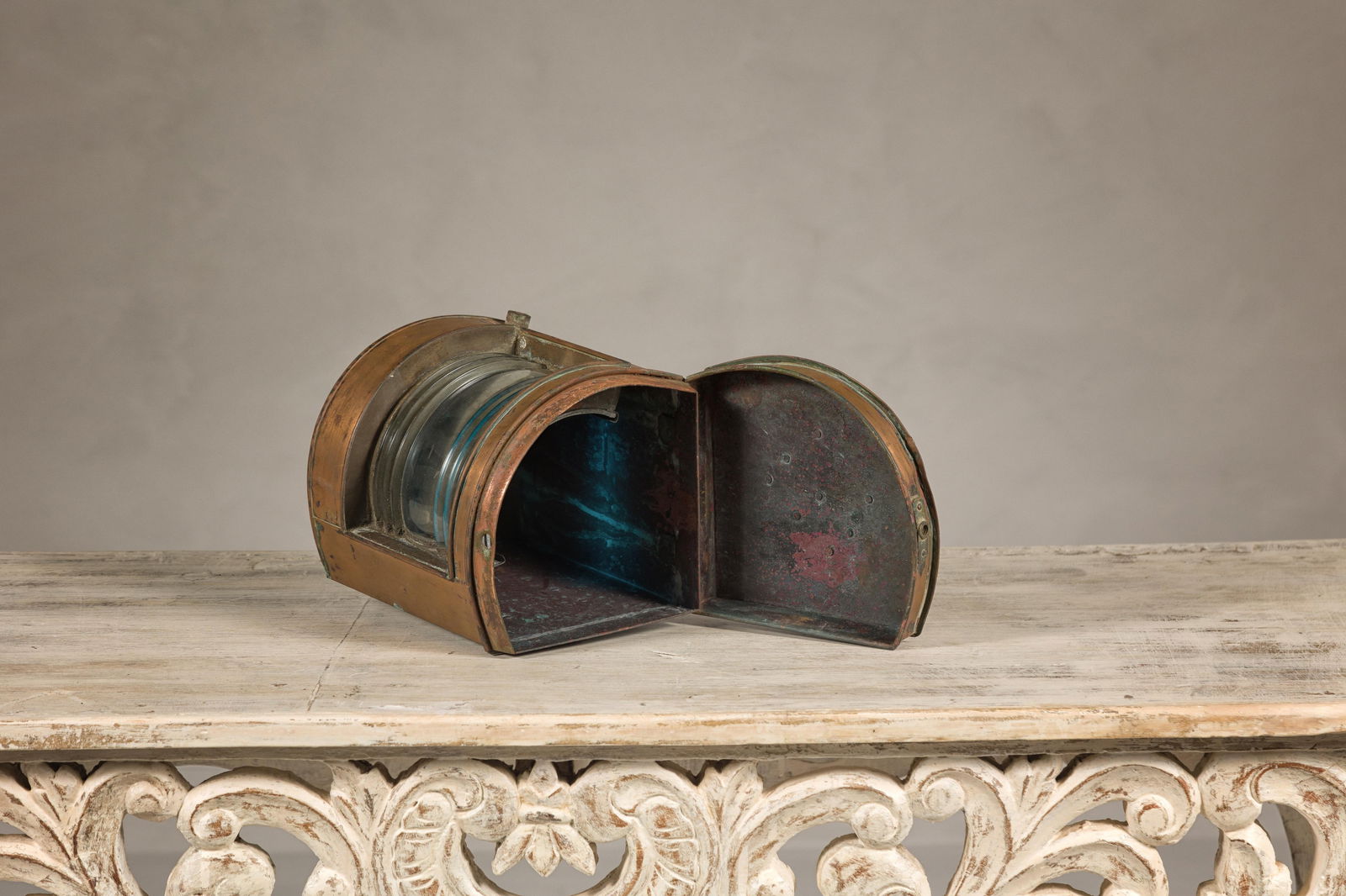 Nautical Tung Woo Starboard Ship Navigation Copper Lantern with Label - 10