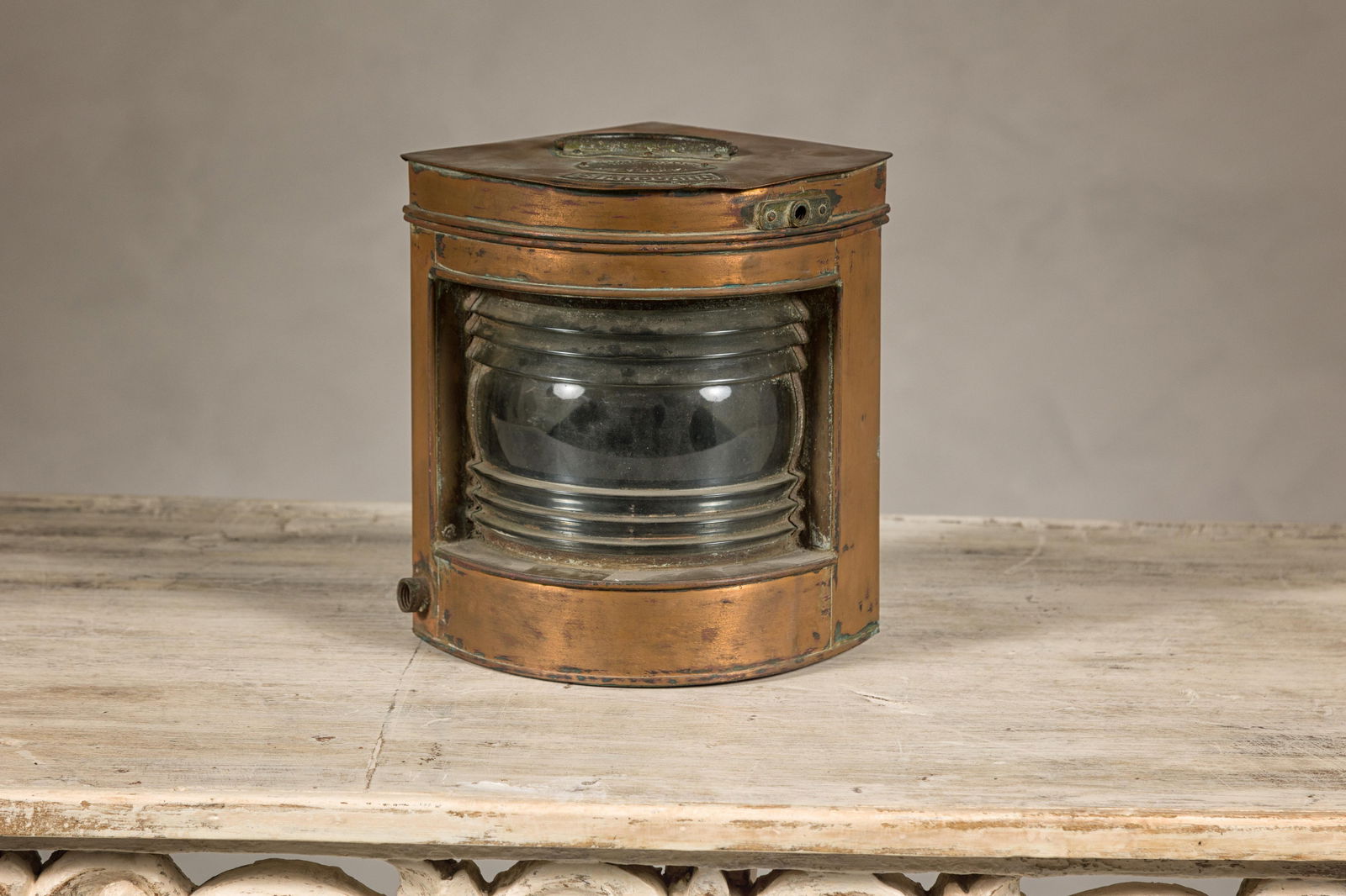 Nautical Tung Woo Starboard Ship Navigation Copper Lantern with Label - 6