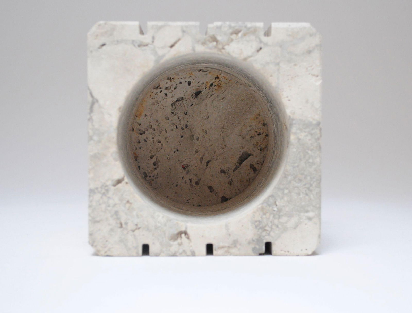 Vintage Italian Travertine and Brass Decorative Cube Box by Passeri for Ark Line - 10