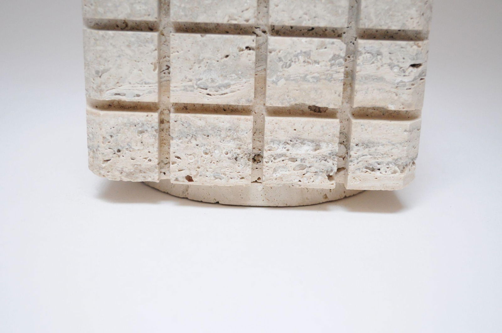 Vintage Italian Travertine and Brass Decorative Cube Box by Passeri for Ark Line - 12