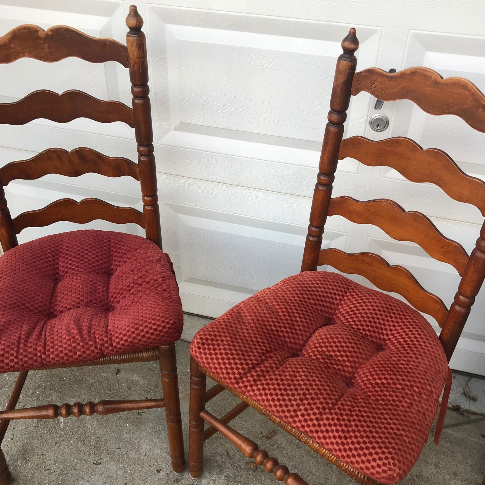 1970s Vintage Italian Rush Seating Caned Farm Chairs - 7