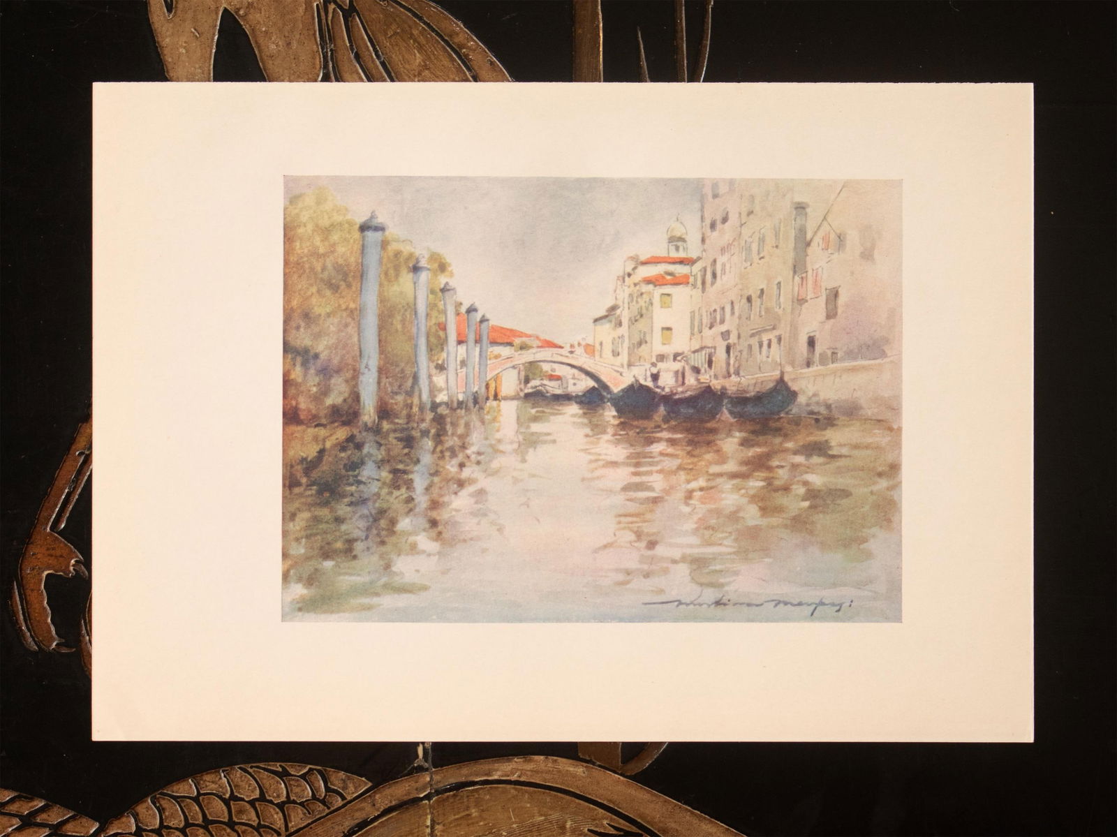 1912 Mortimer Menpes "Timber Boats From the Shores of the Adriatic", Original Print of Venice - 2
