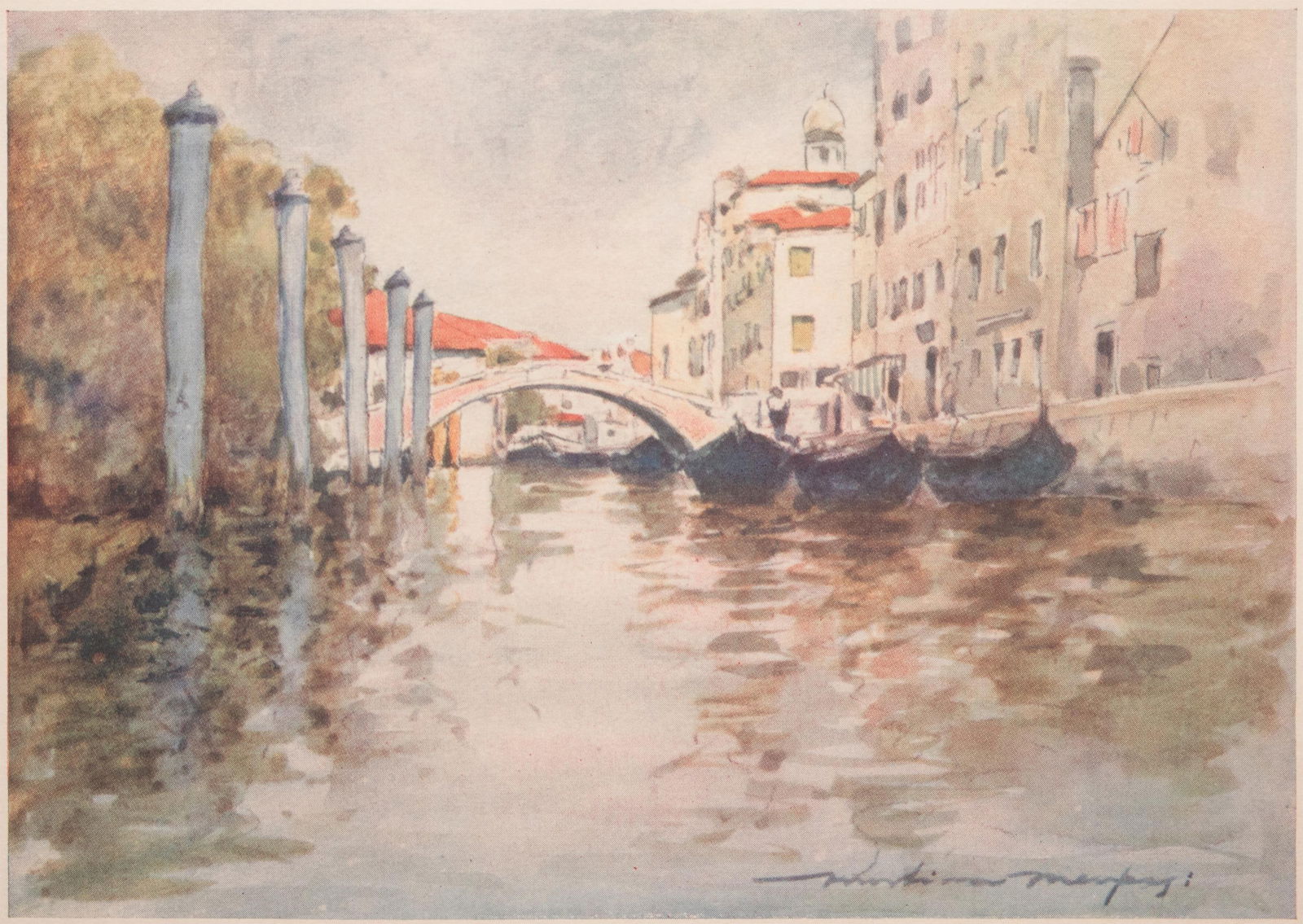 1912 Mortimer Menpes "Timber Boats From the Shores of the Adriatic", Original Print of Venice - 5