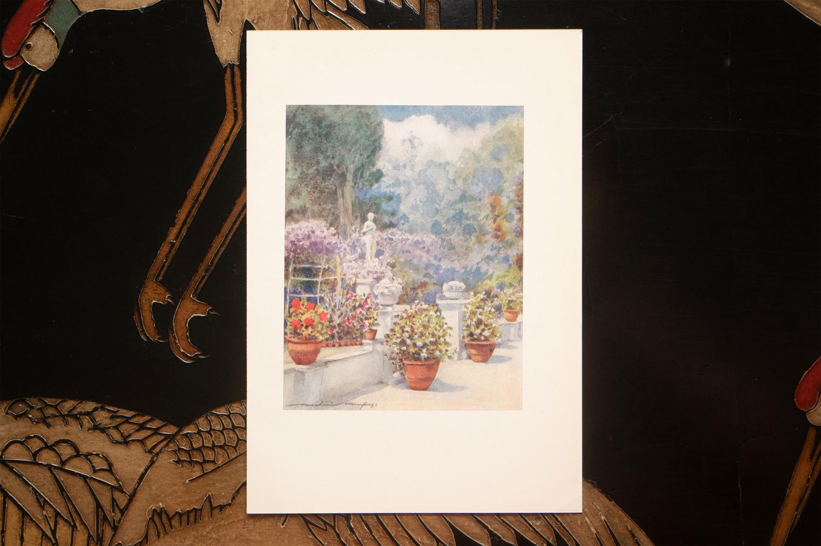 1912 Mortimer Menpes "Mrs Eden's Garden in Venice", Original Full-Color Print - 4