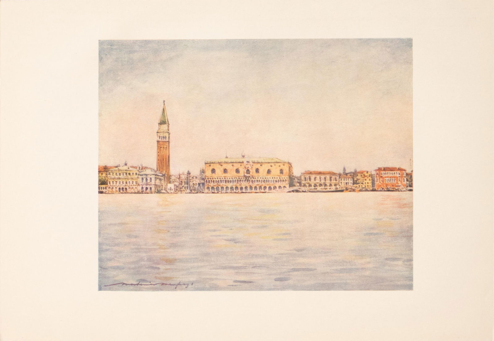 1912 Mortimer Menpes "Panorama Seen From At. Mark's Basin", Original Full-Color Print of Venice - 3