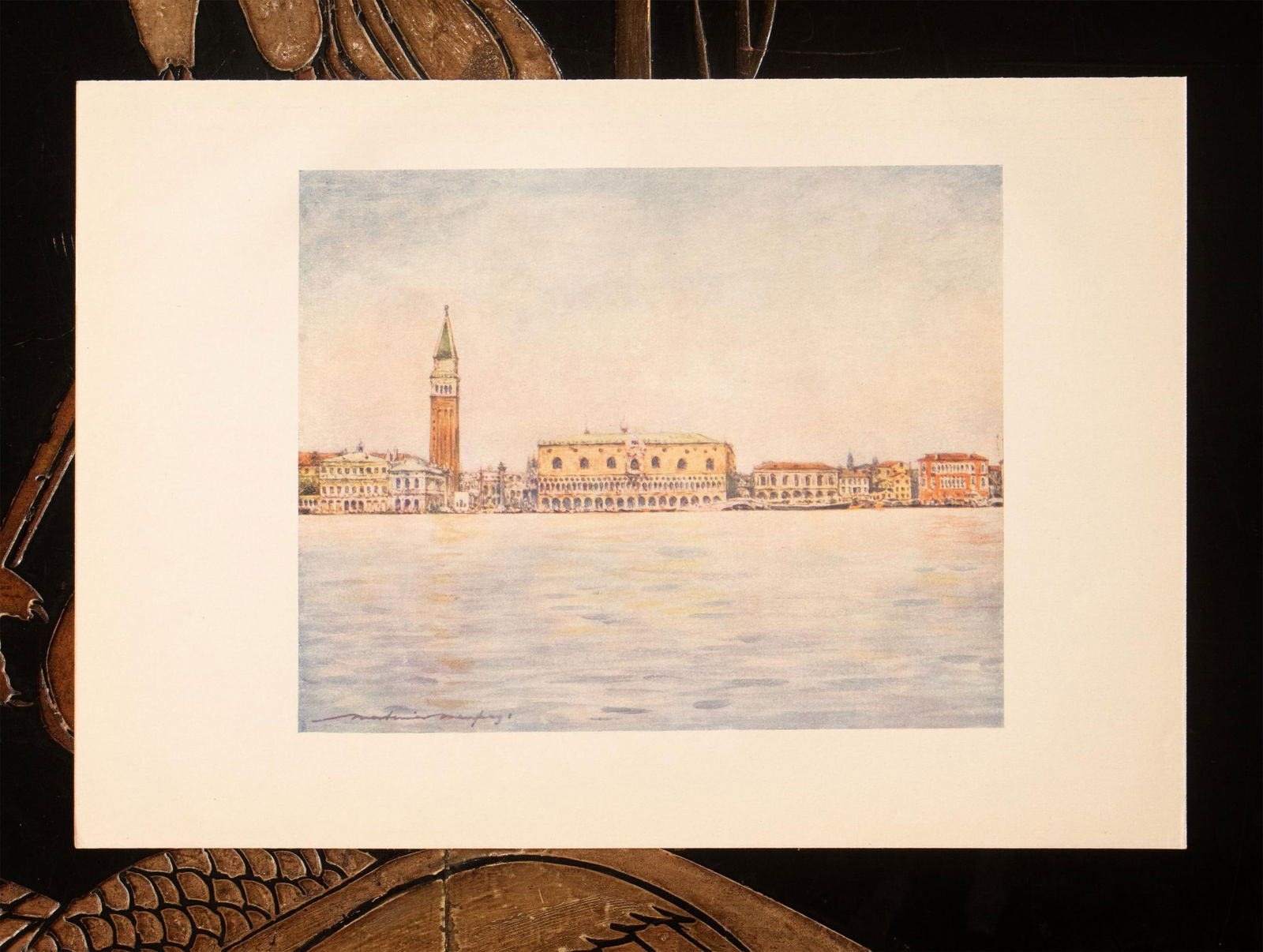 1912 Mortimer Menpes "Panorama Seen From At. Mark's Basin", Original Full-Color Print of Venice - 4
