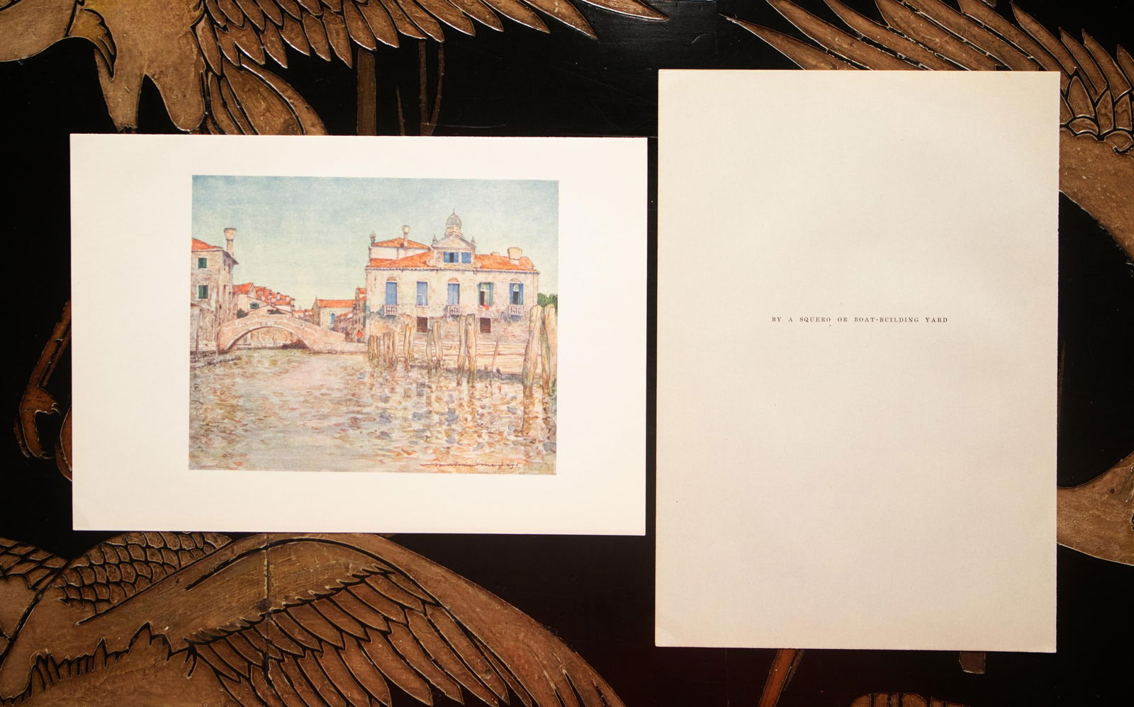 1912 Mortimer Menpes "By a Squero or Boat-Building Yard", Original Full-Color Print of Venice - 5