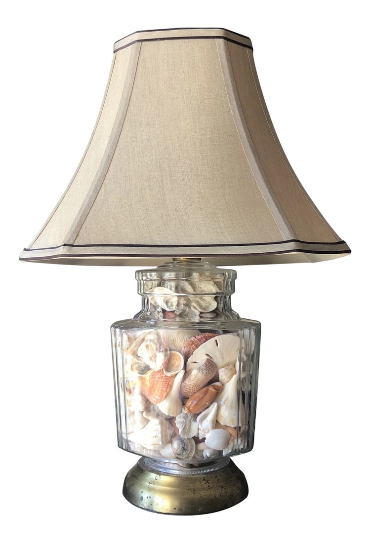 1970s Collected Seashells Nautical Table Lamp (1 of 9)
