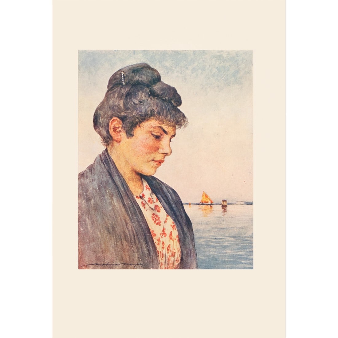 1912 Mortimer Menpes "Francesca", Original Full-Color Print of Venice (1 of 6)
