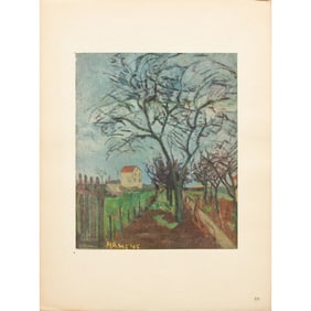 1947 After M. Vlaminck "The Garden", First Edition Period Parisian Offset Lithograph