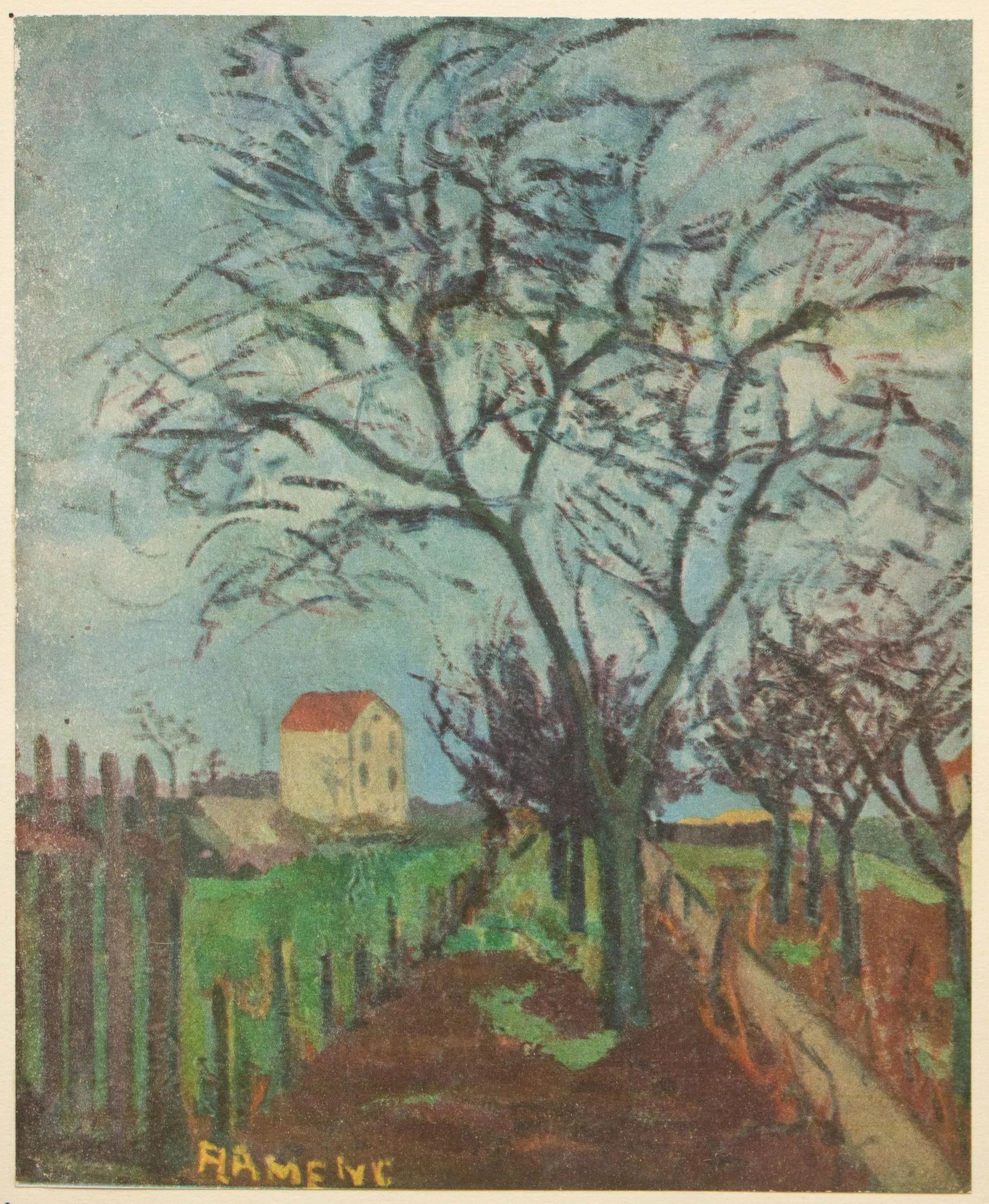1947 After M. Vlaminck "The Garden", First Edition Period Parisian Offset Lithograph - 2