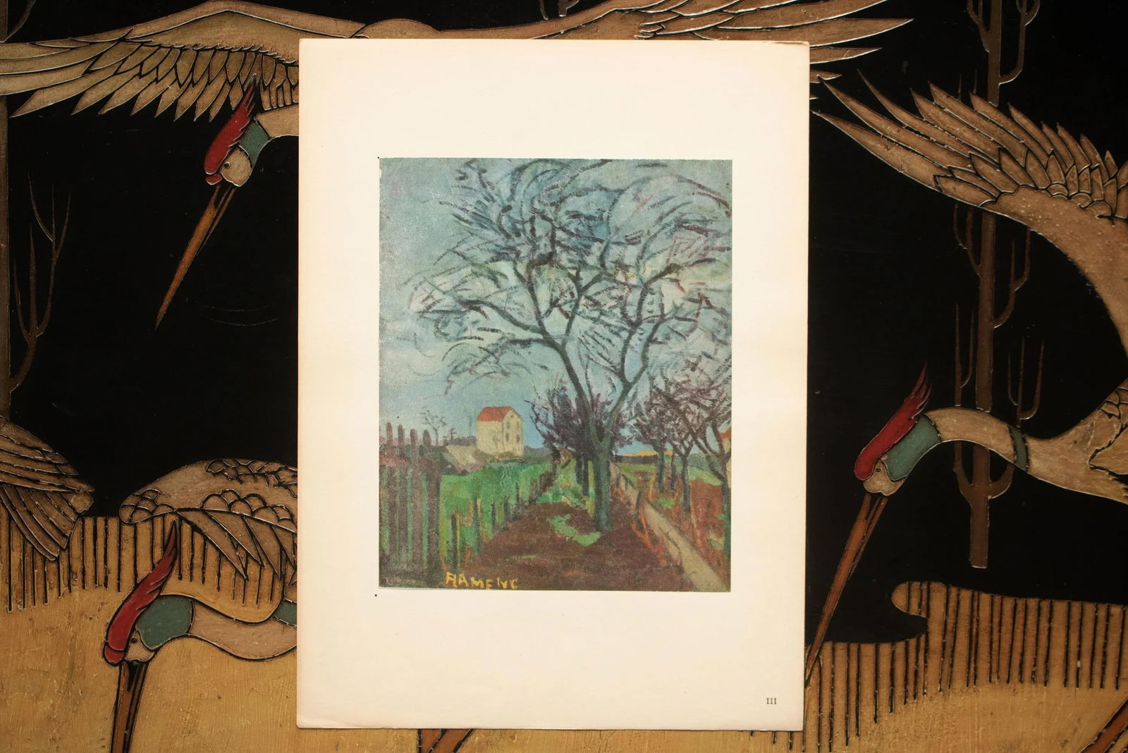 1947 After M. Vlaminck "The Garden", First Edition Period Parisian Offset Lithograph - 3