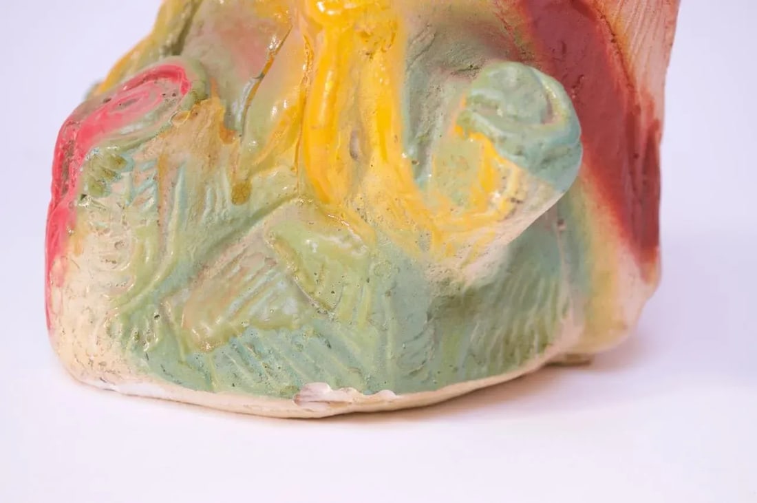 Mid-Century Carved and Painted Chalkware Owl - 12