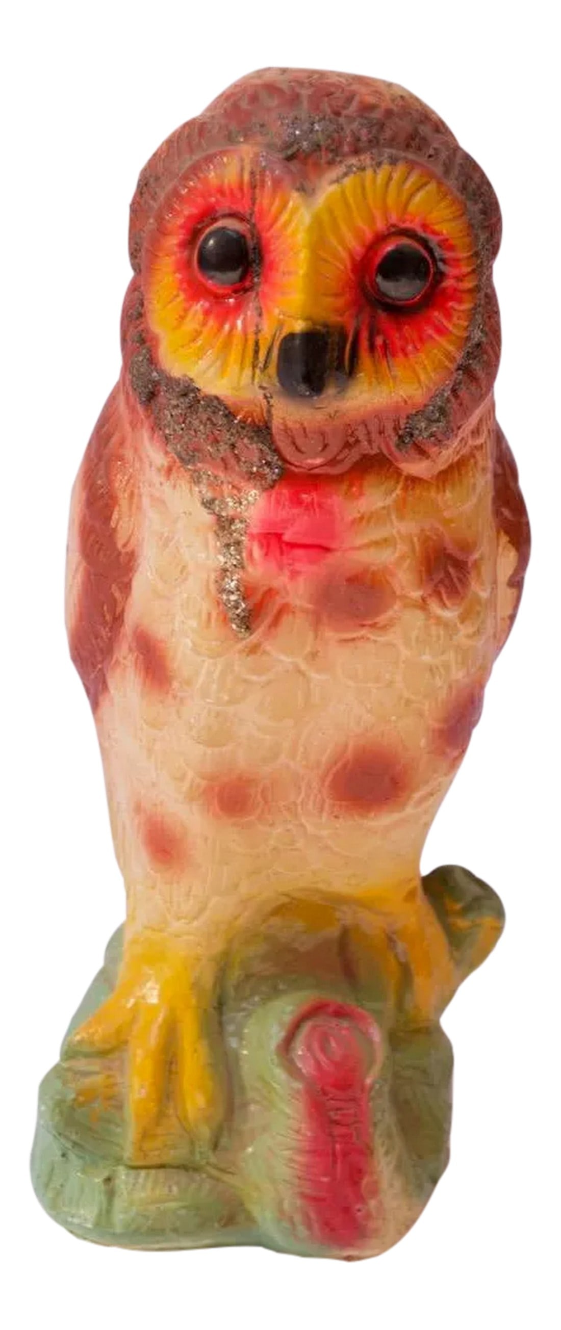 Mid-Century Carved and Painted Chalkware Owl (1 of 13)