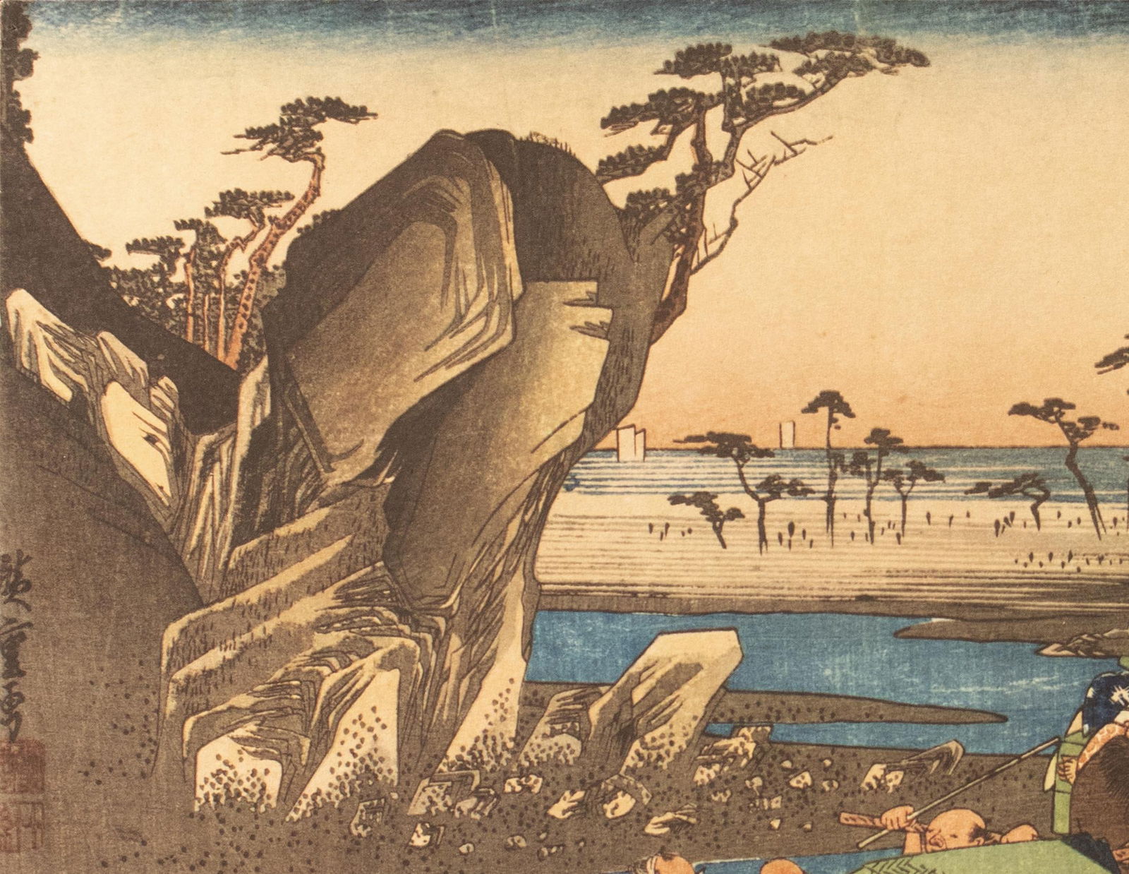 1960 After Hiroshige "The 53 Stations of the Tokaido Road: 17th Station", French Ukiyo-E Print - 4