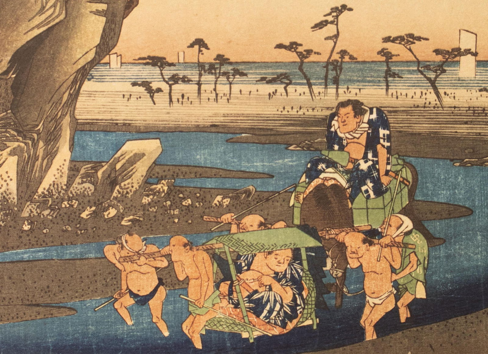 1960 After Hiroshige "The 53 Stations of the Tokaido Road: 17th Station", French Ukiyo-E Print - 8