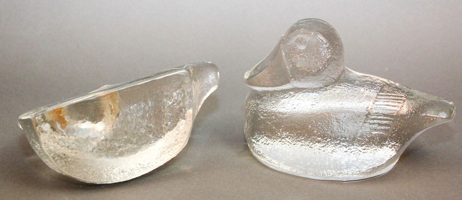 Vintage Blenko Usa Glass Duck Bookends a Pair From the 1980s - 3