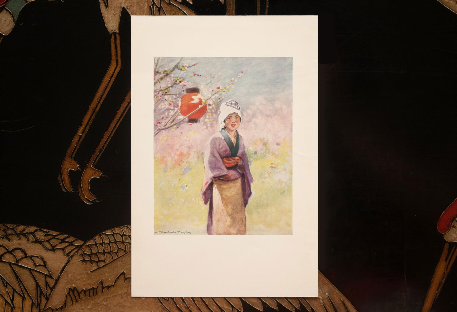 1901 Mortimer Menpes, "Miss Pomegranate" Original Period Antique Print of Japan From London - 3