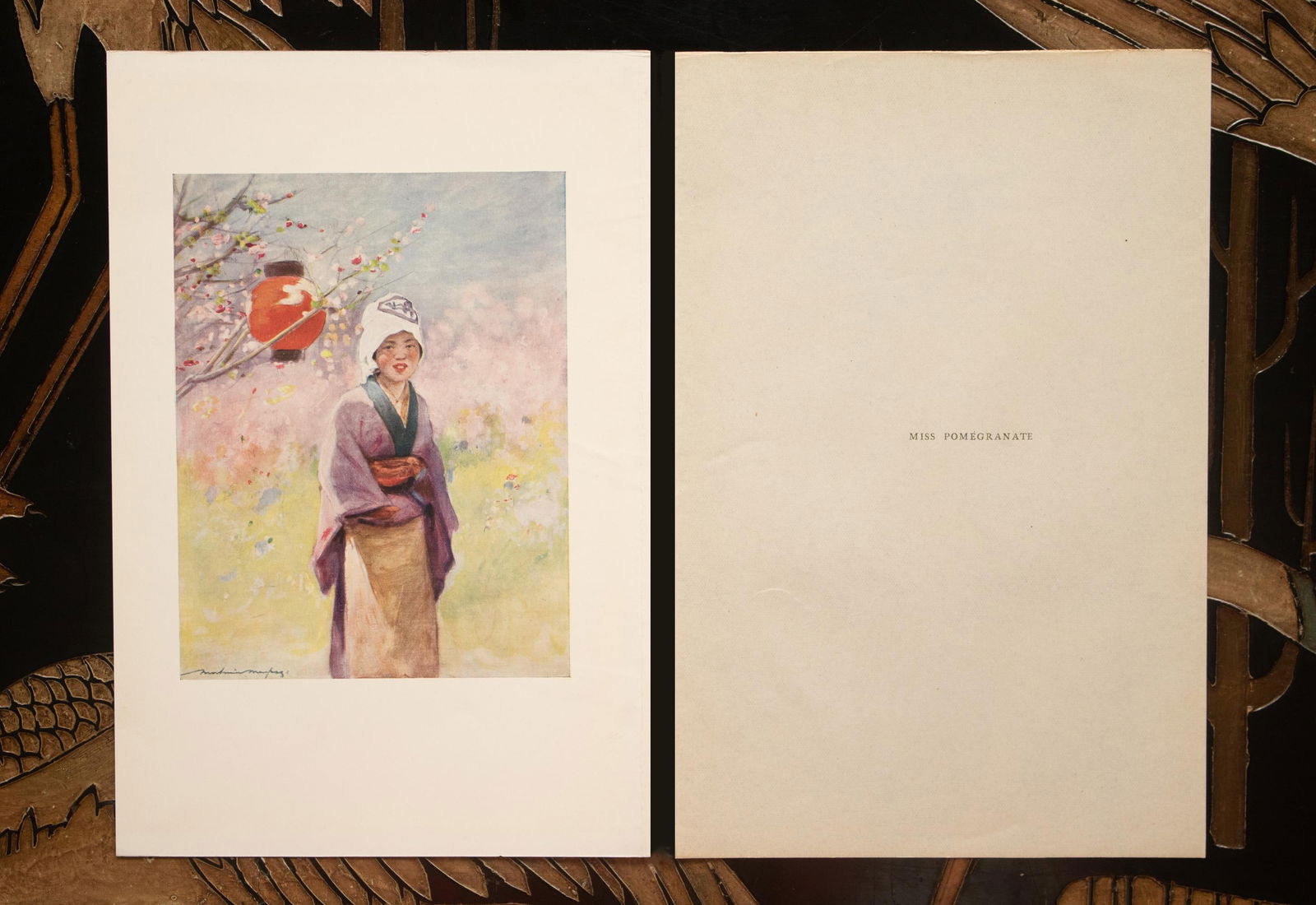 1901 Mortimer Menpes, "Miss Pomegranate" Original Period Antique Print of Japan From London - 4
