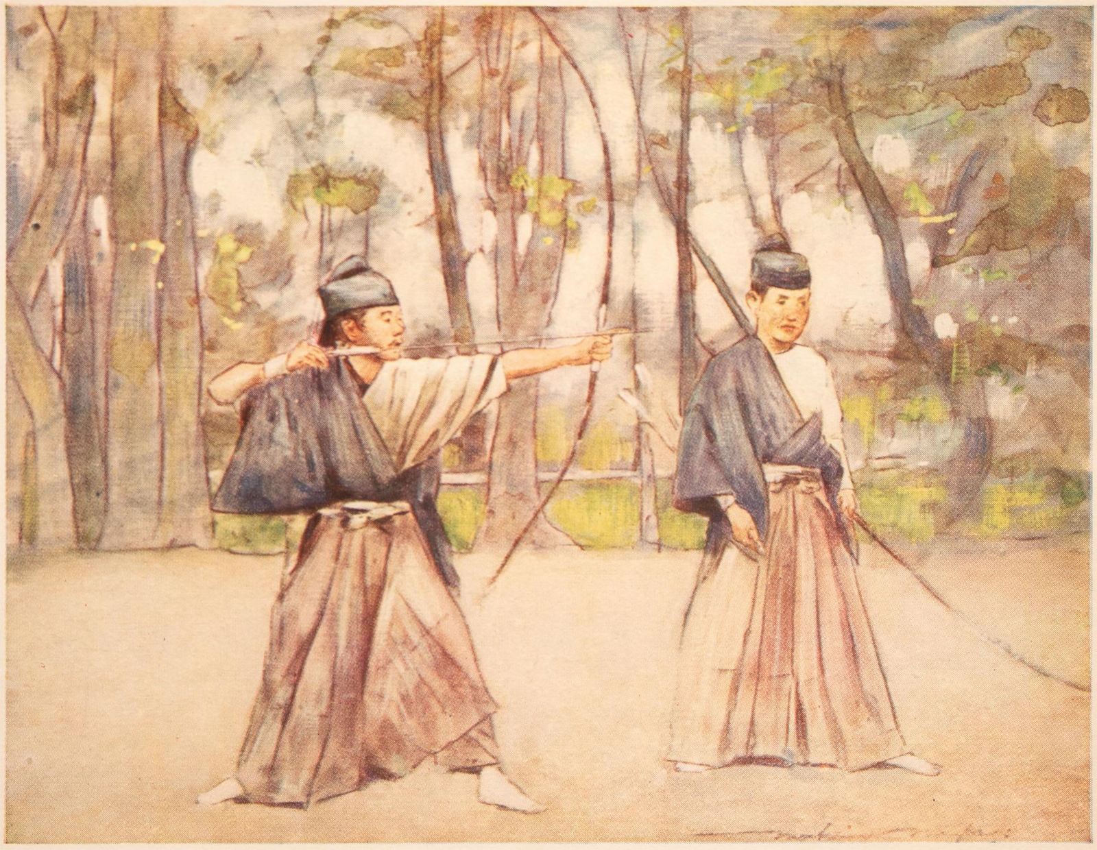 1901 Mortimer Menpes, "Archers" Original Period Antique Print of Japan From London - 6