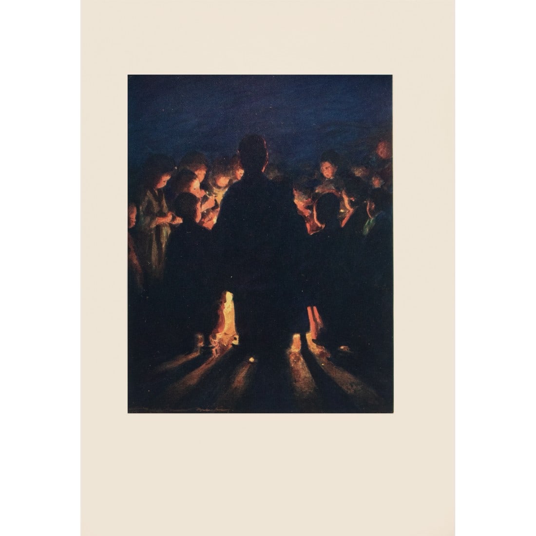 1901 Mortimer Menpes, "Reflections" Original Period Antique Print of Japan From London: An excellent original period small antique full-color print of Japan "Reflections" by Mortimer Menpes (1855-1938) after watercolor painting by Mortimer Menpes. Gold leafed top edge. Published in