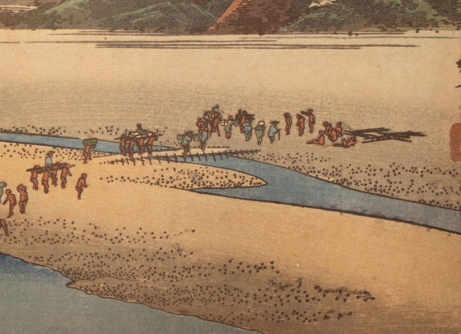 1960 After Hiroshige "The 53 Stations of the Tokaido Road: 24th Station", French Ukiyo-E Print - 7