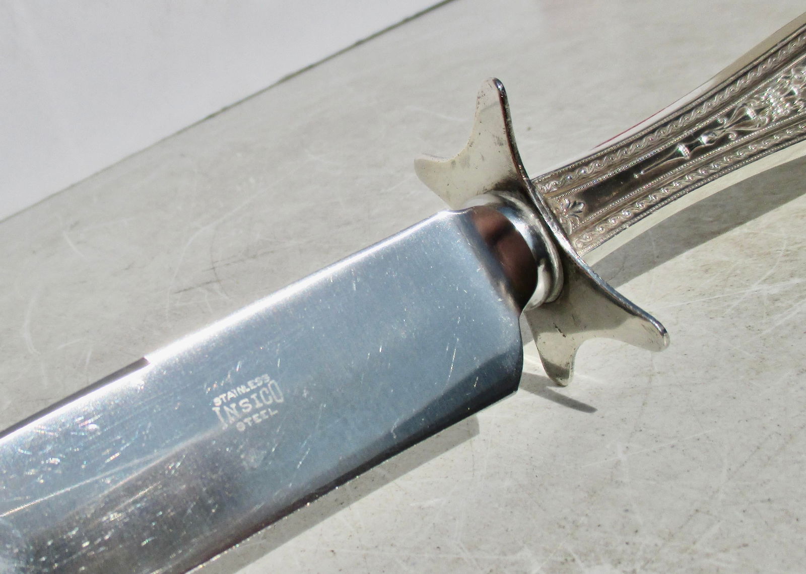 Large Carving Knife Sterling and Stainless Blade Circa 50s' - 2