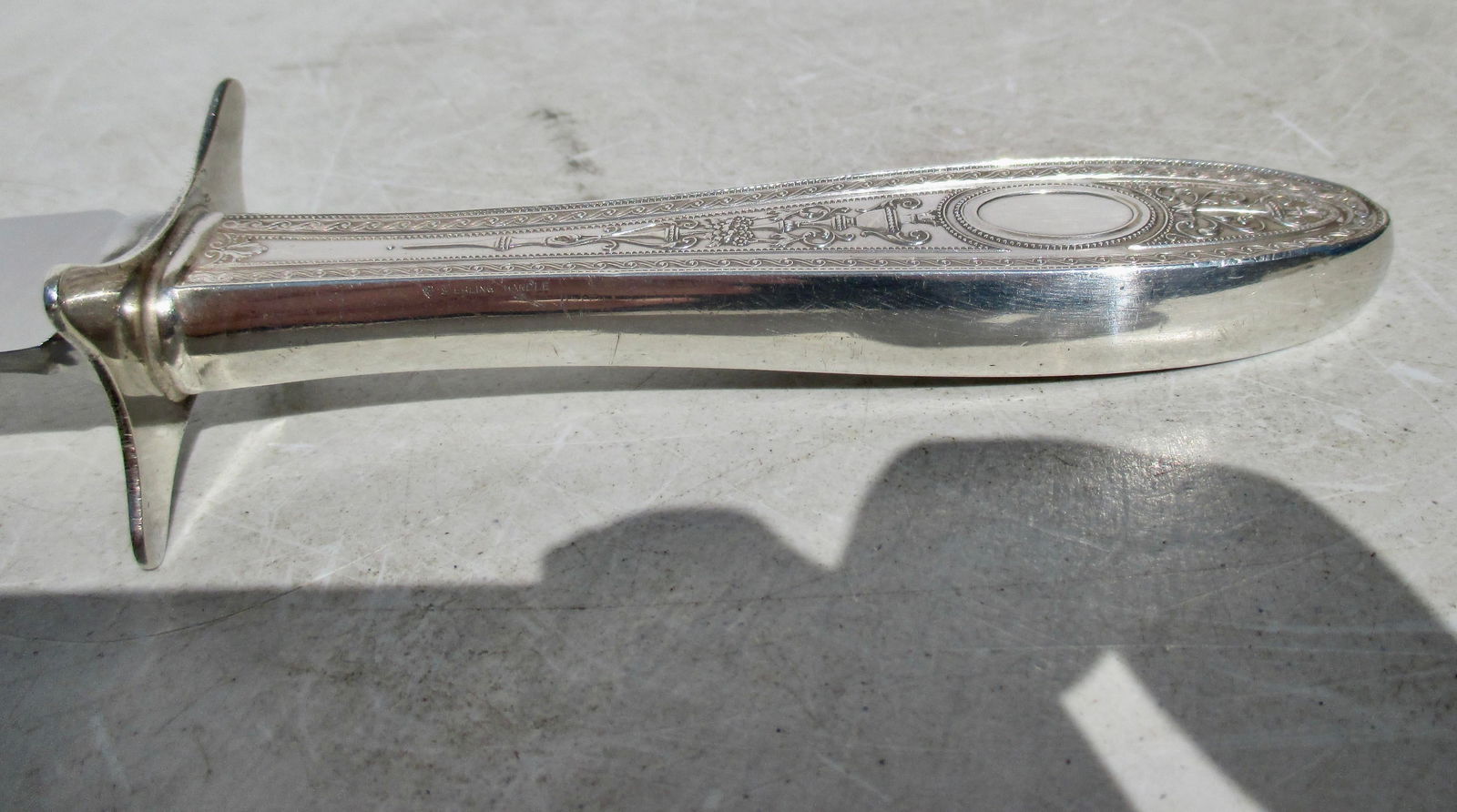 Large Carving Knife Sterling and Stainless Blade Circa 50s' - 5