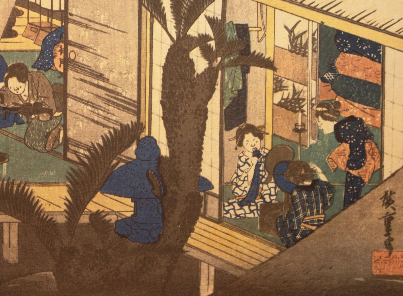 1960 After Hiroshige "The 53 Stations of Tokaido Road: 36th Station" French Ukiyo-E Print - 9