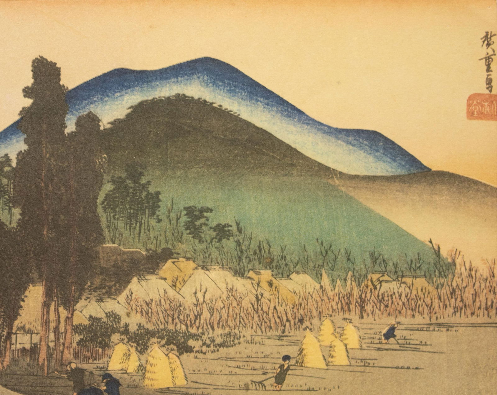 1960 After Hiroshige "The 53 Stations of Tokaido Road: 44th Station" French Ukiyo-E Print - 5