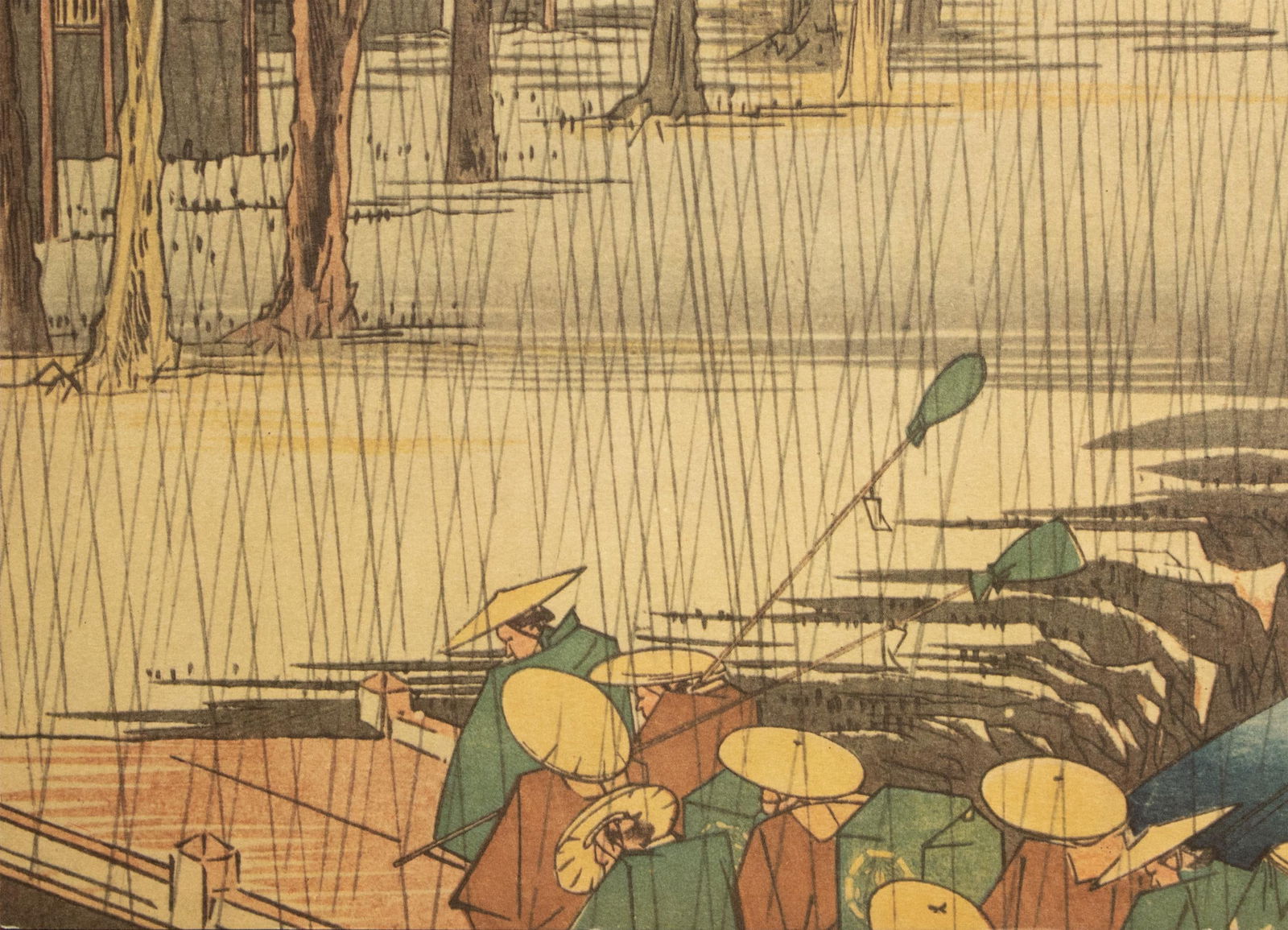 1960 After Hiroshige "The 53 Stations of Tokaido Road: 49th Station" French Ukiyo-E Print - 5