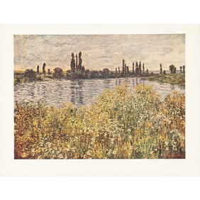 1956 After Claude Monet "Banks of the Seine, Vetheuil", Full-Color Print