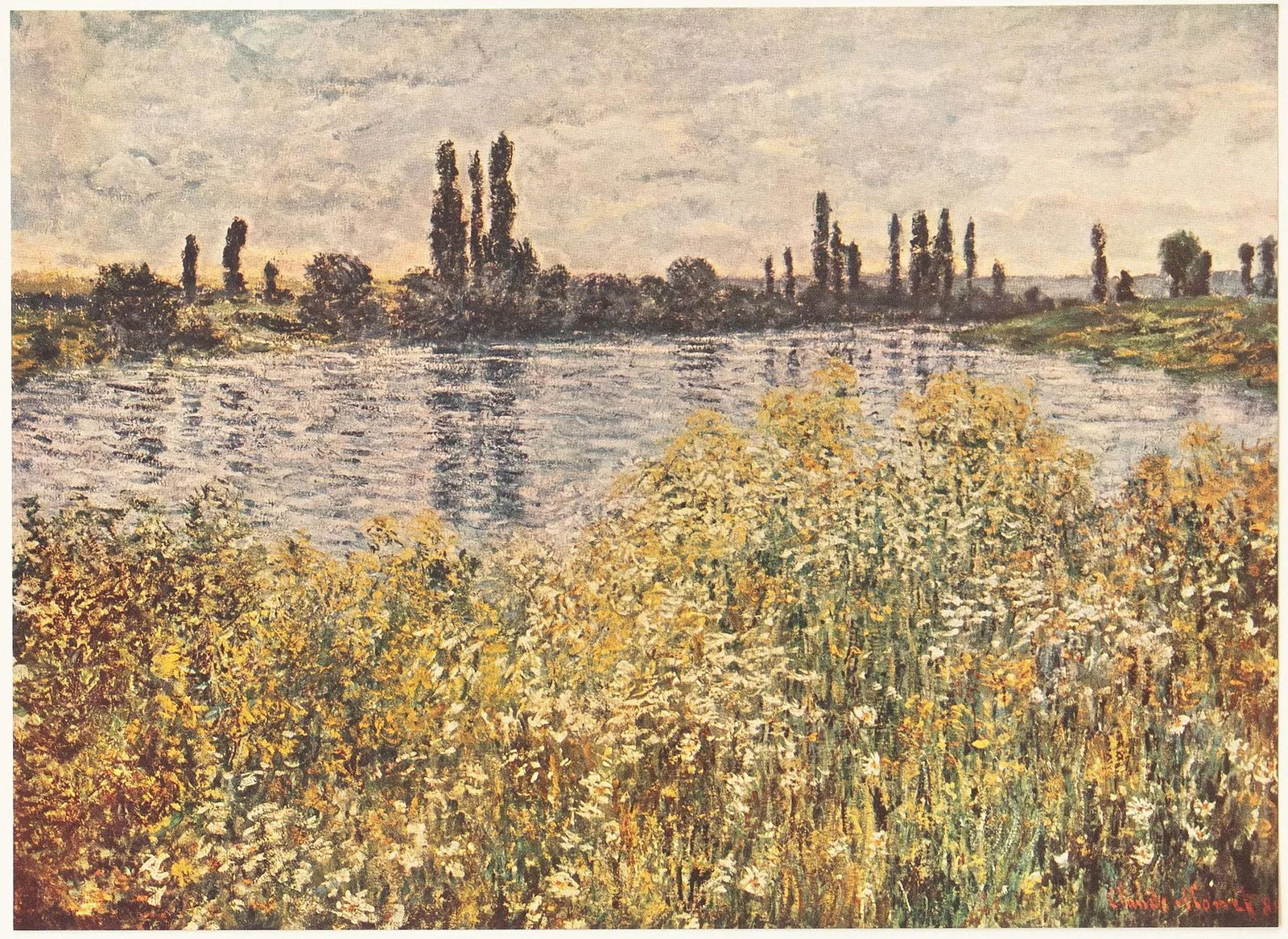 1956 After Claude Monet "Banks of the Seine, Vetheuil", Full-Color Print - 3