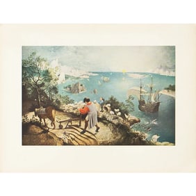 1956 After Pieter Bruegel "The Fall of Icarus", Full-Color Print