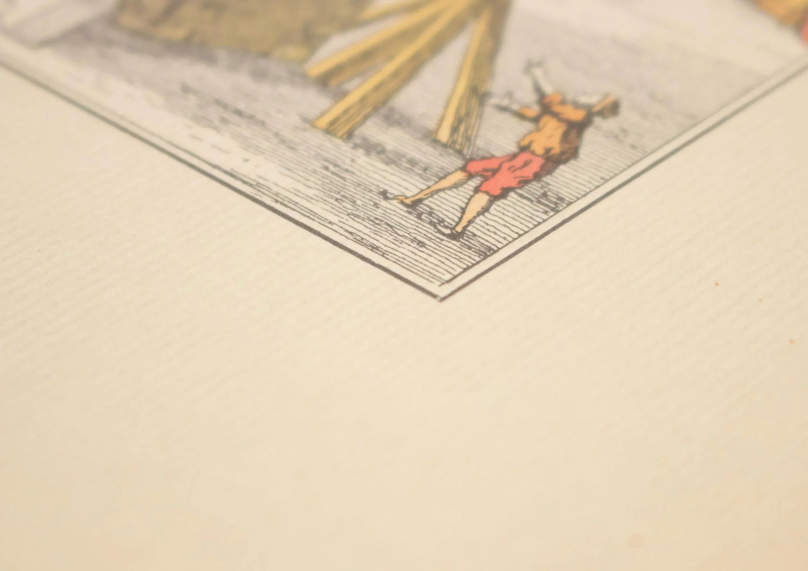 1956 "First Air Travel 1783" Balloon, Large Vintage Offset Lithograph - 6