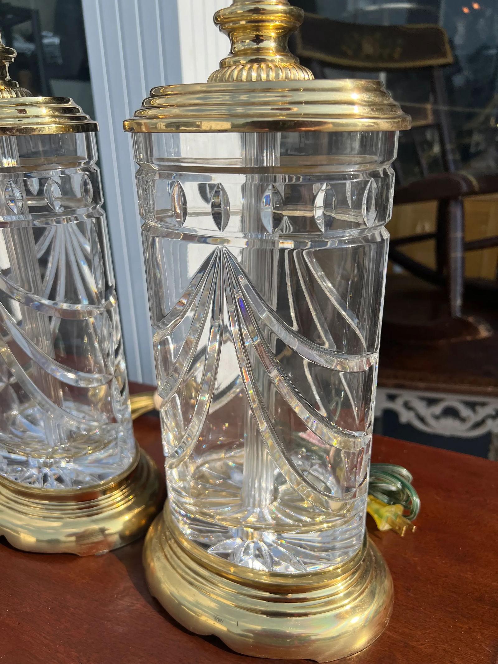 1970s Waterford Crystal Lamps - a Pair - 4