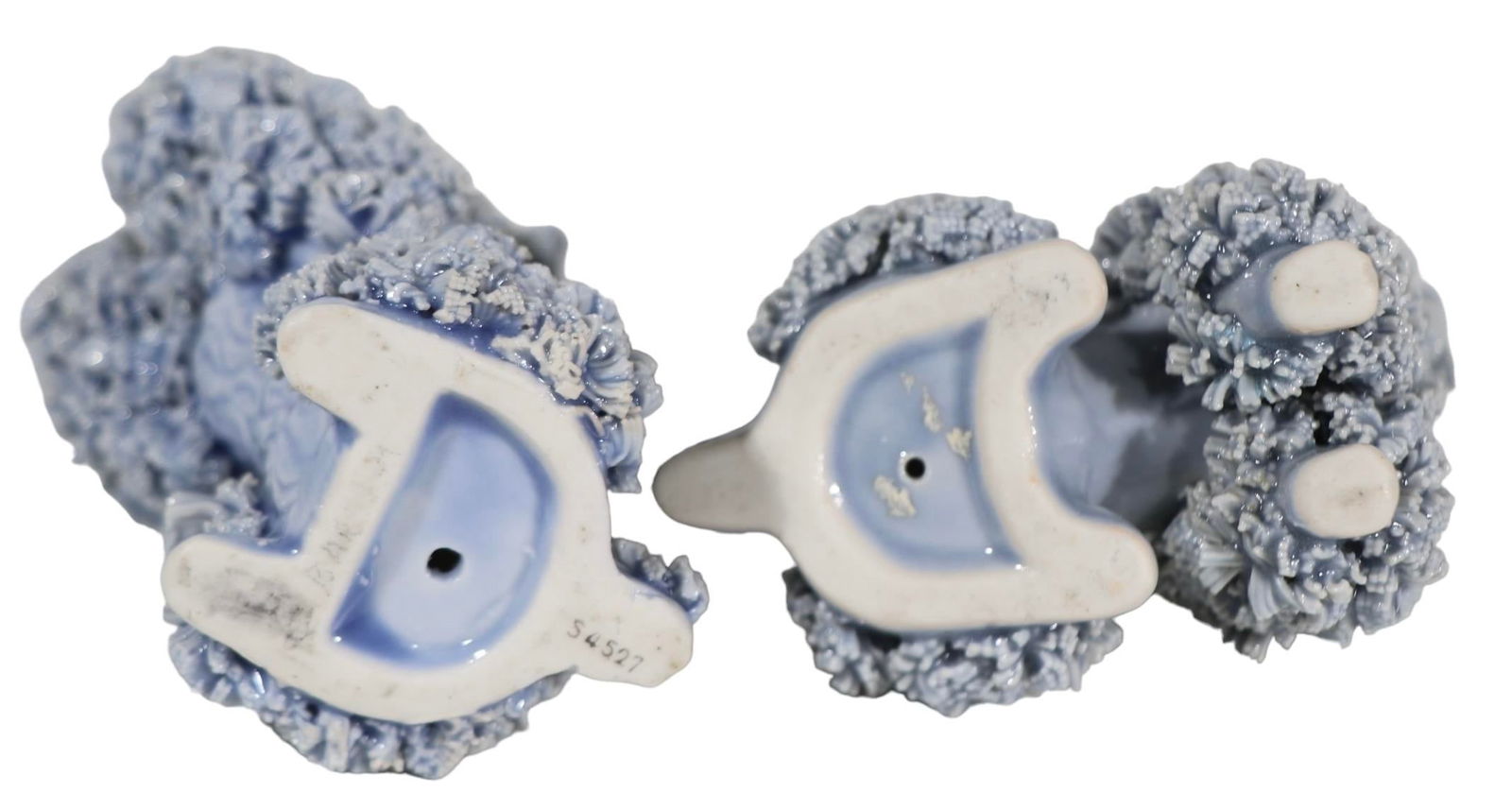 2 Pc. Set Mid Century Spaghetti Pottery Poodle Dogs - 9