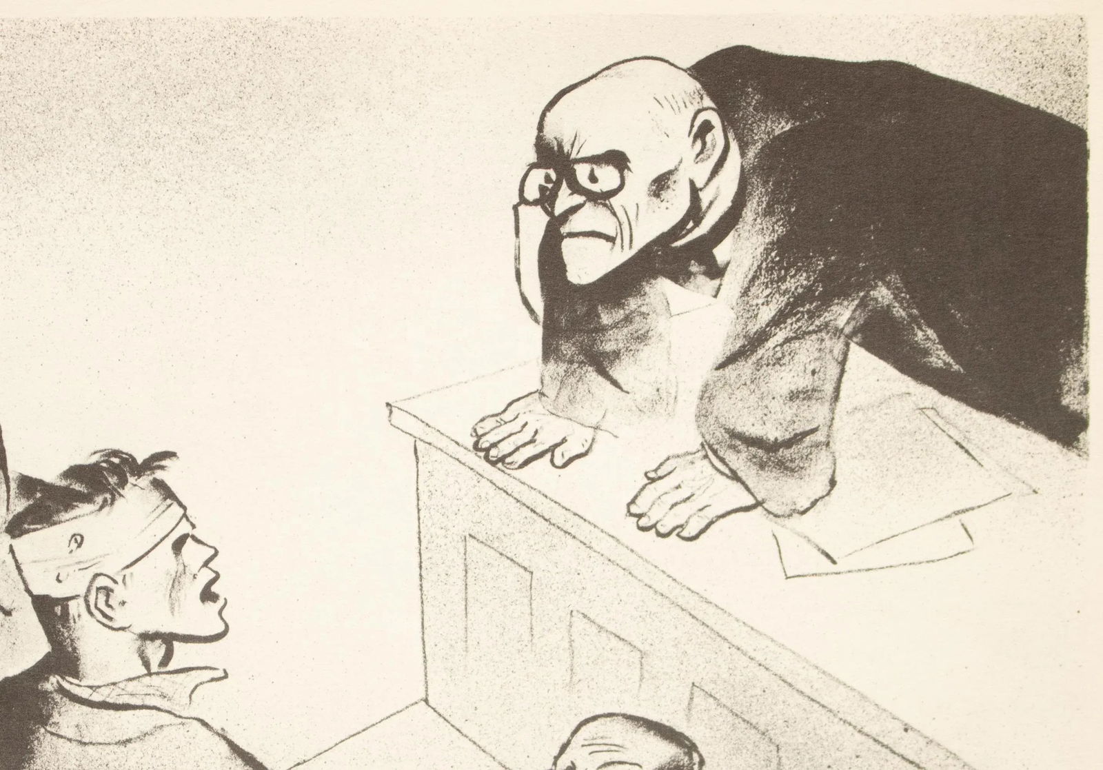 1939 After William Gropper "The Judge", First Edition Period Offset Lithograph - 6