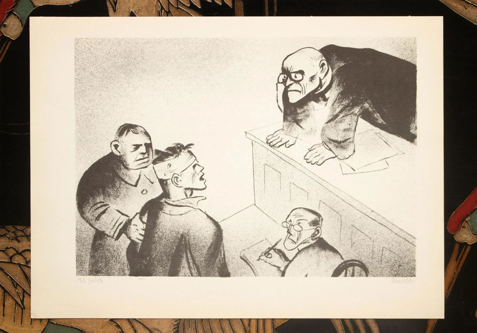1939 After William Gropper "The Judge", First Edition Period Offset Lithograph - 7