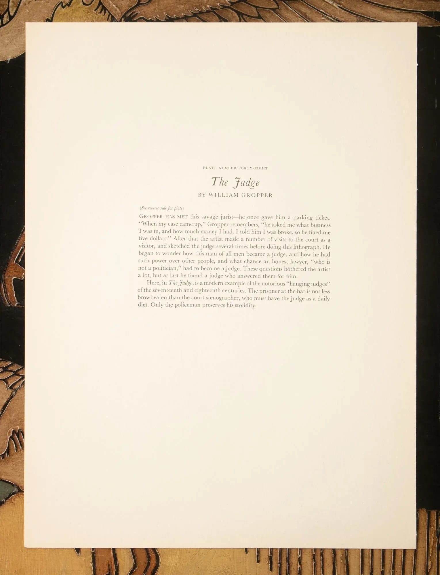 1939 After William Gropper "The Judge", First Edition Period Offset Lithograph - 8