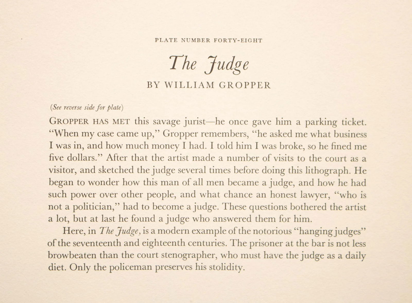 1939 After William Gropper "The Judge", First Edition Period Offset Lithograph - 9