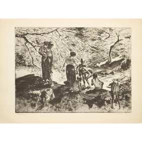 1939 After John E. Costigan "Bathers", First Edition Period Offset Lithograph