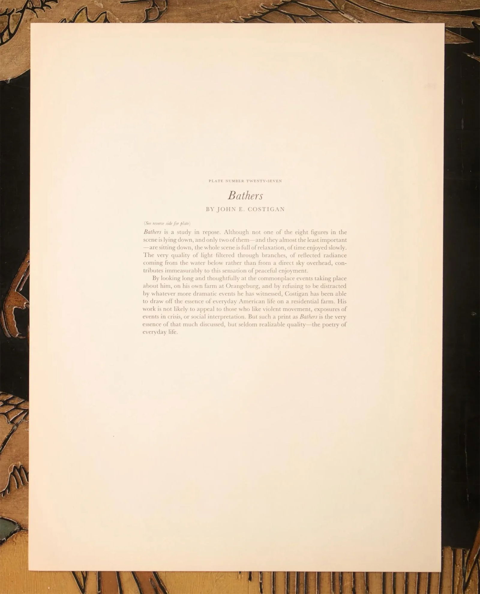 1939 After John E. Costigan "Bathers", First Edition Period Offset Lithograph - 7