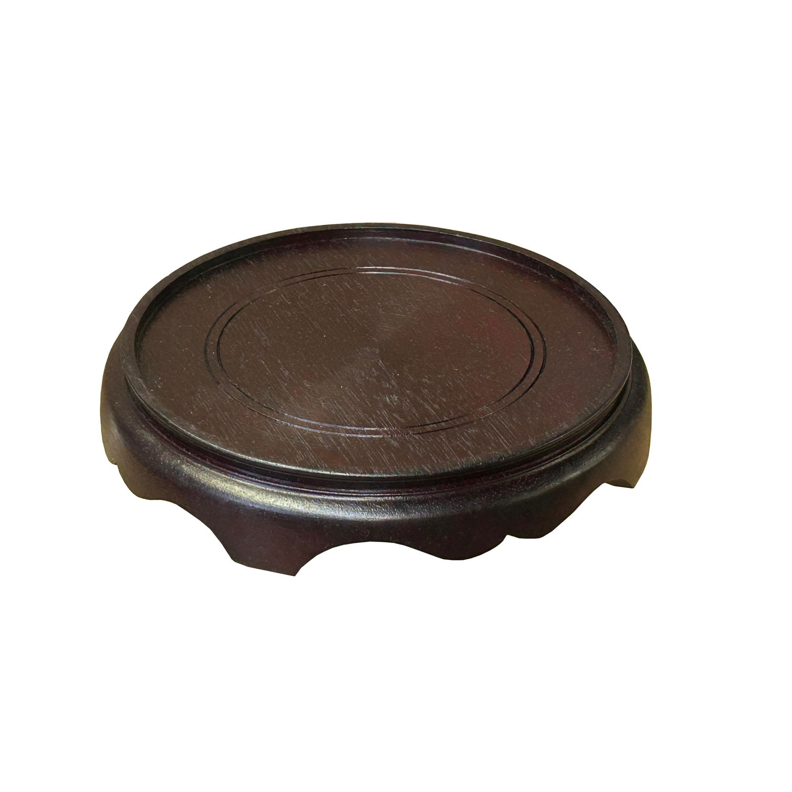 9.25" Brown Wood Round Flair Legs Display Stand Riser Easel - 2