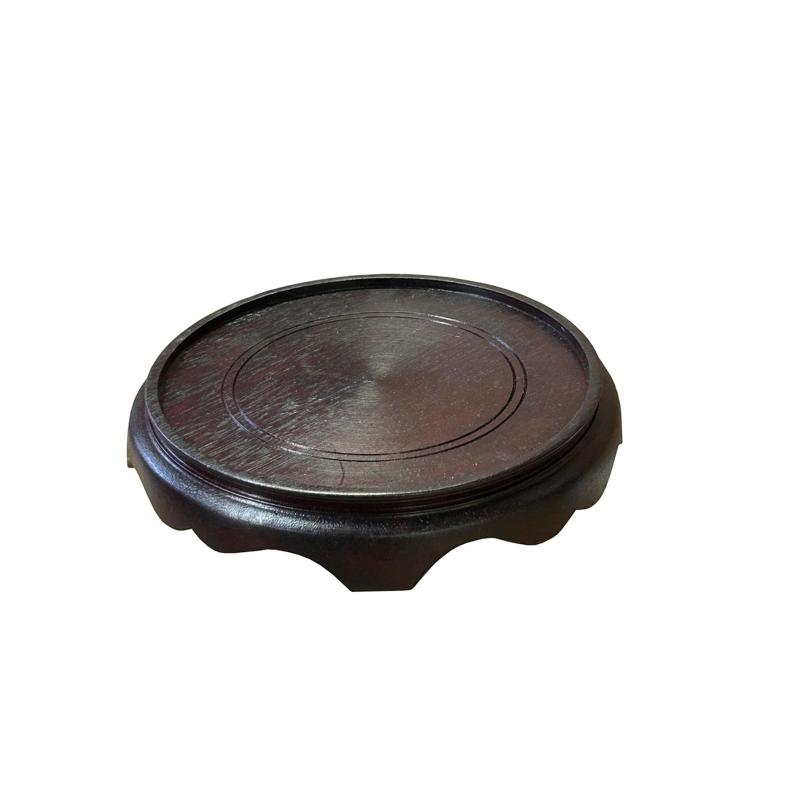 9.25" Brown Wood Round Flair Legs Display Stand Riser Easel - 4