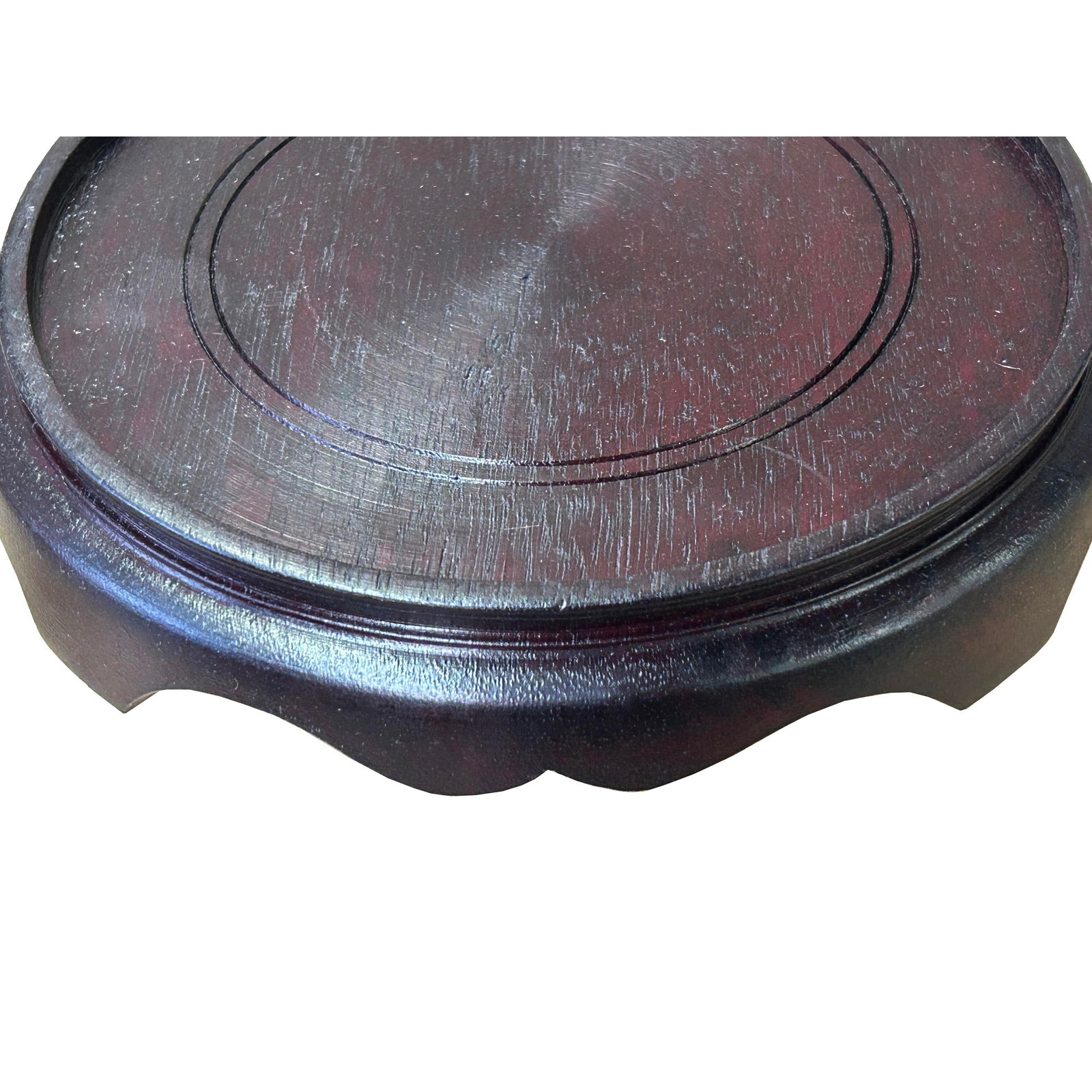 9.25" Brown Wood Round Flair Legs Display Stand Riser Easel - 5