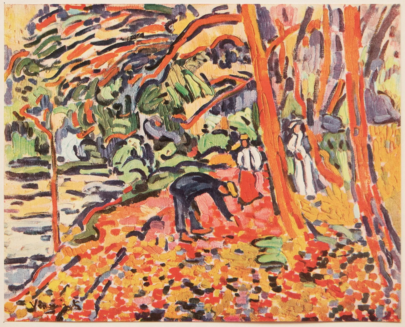 1943 After Maurice Vlaminck "Landscape With Dead Wood", First Edition Offset Lithograph - 2